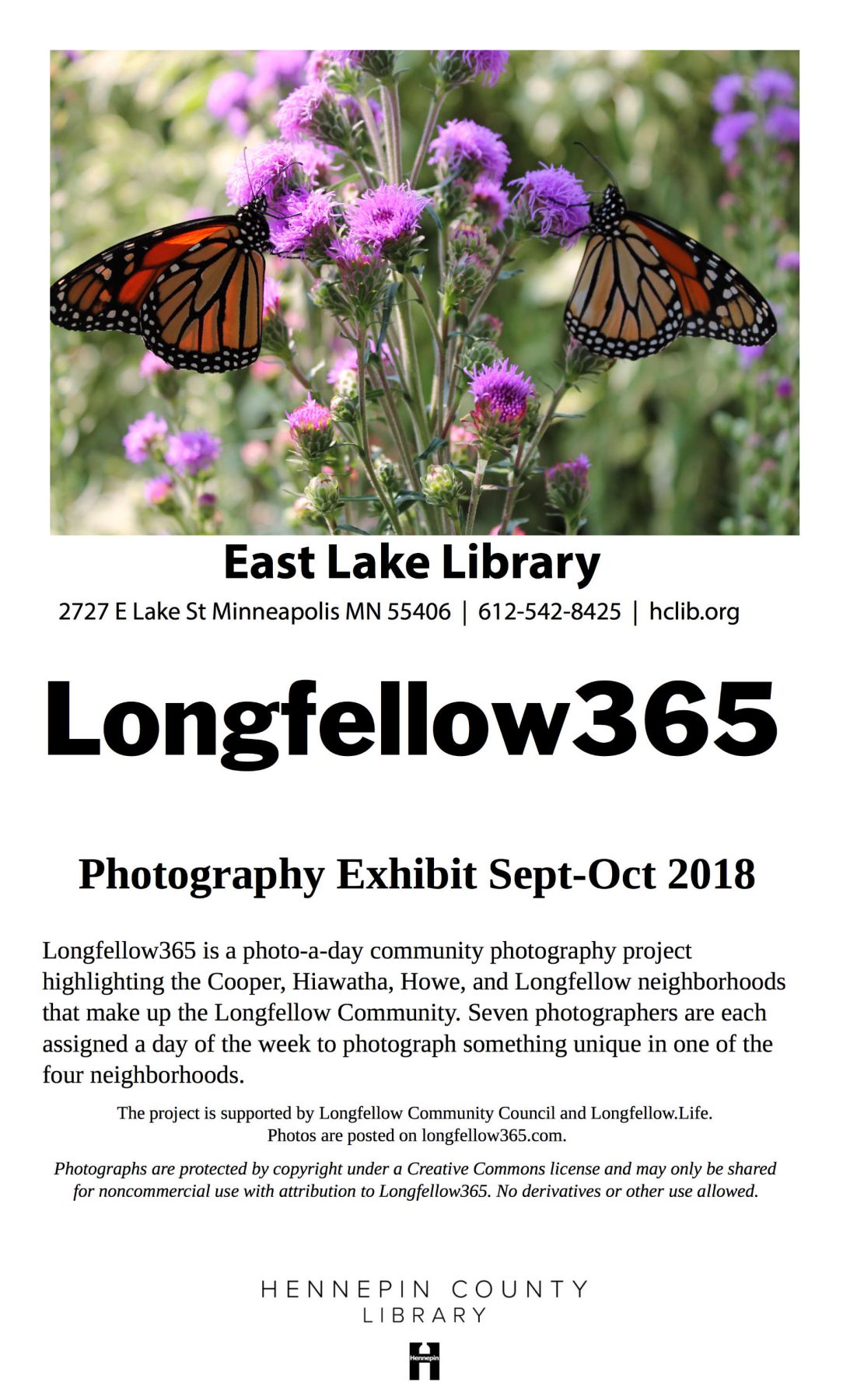 Longfellow365 East Lake Library exhibit poster