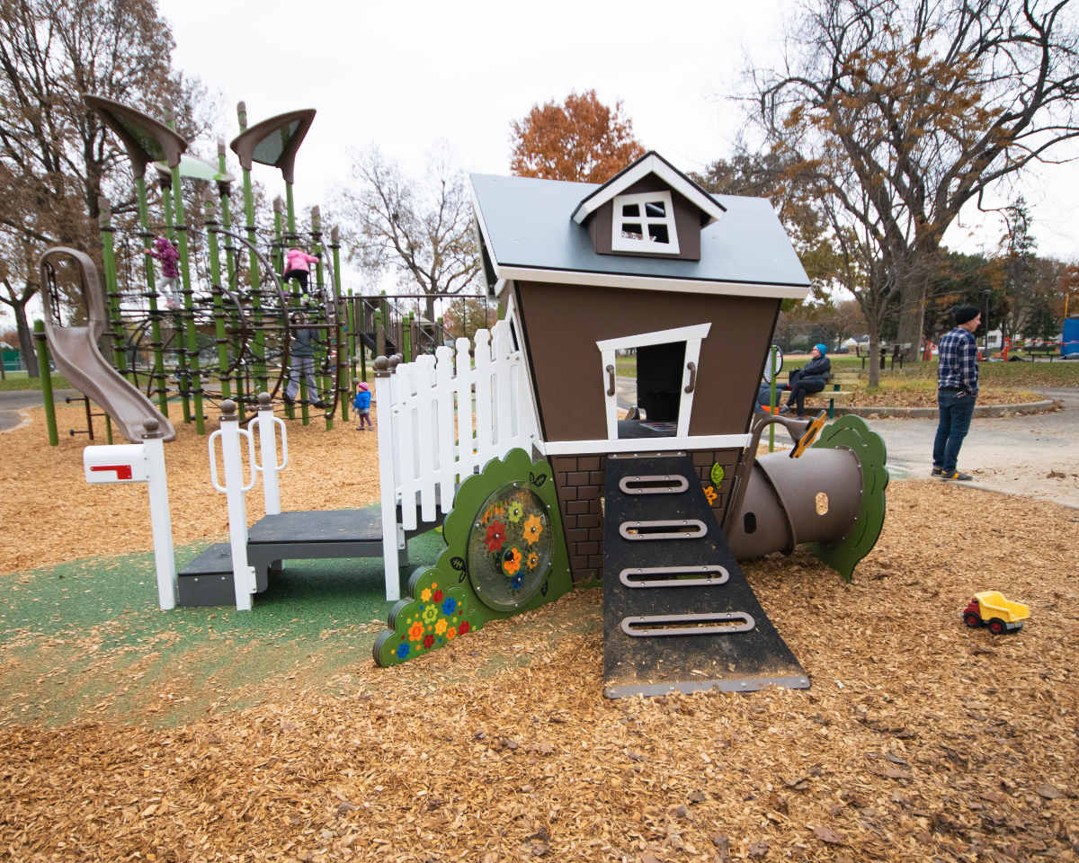 Play house at playground